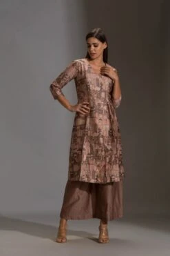 Beige Maskan Dress And Pant -Ethereal Styles 4 21050