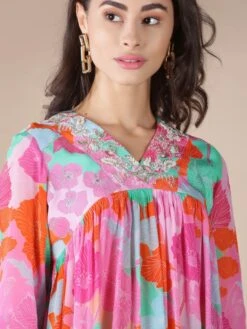 Pink Floral Maxi Dress -Ethereal Styles 4 25495