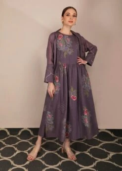 Dessert Rose Print Lavender Dress With Jacket -Ethereal Styles 4 25869