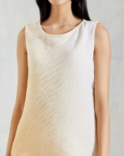 Pink And Blue Crinkle Crepe Dress -Ethereal Styles 4 26788