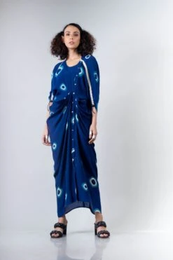 Blue Polka H/H Dress Elasticated -Ethereal Styles 4 28972