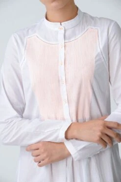 White Windowframe Tunic Dress -Ethereal Styles 4 5072