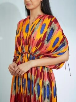Long Kaftan Dress In Ikat Print 10 Long Kaftan Dress In Ikat Print -Ethereal Styles 4 6598