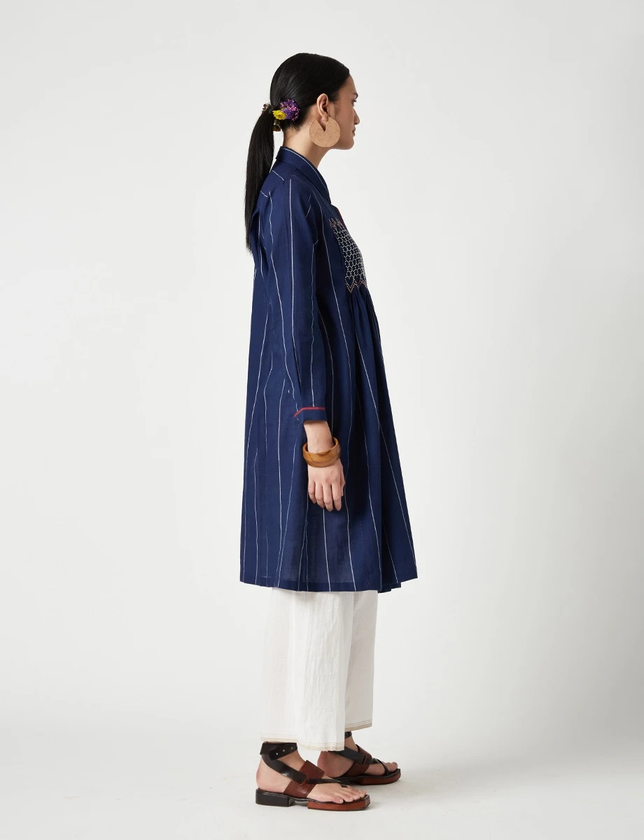 Blue Eden Smocked Dress Tunic 4 Blue Eden Smocked Dress Tunic - Image 2