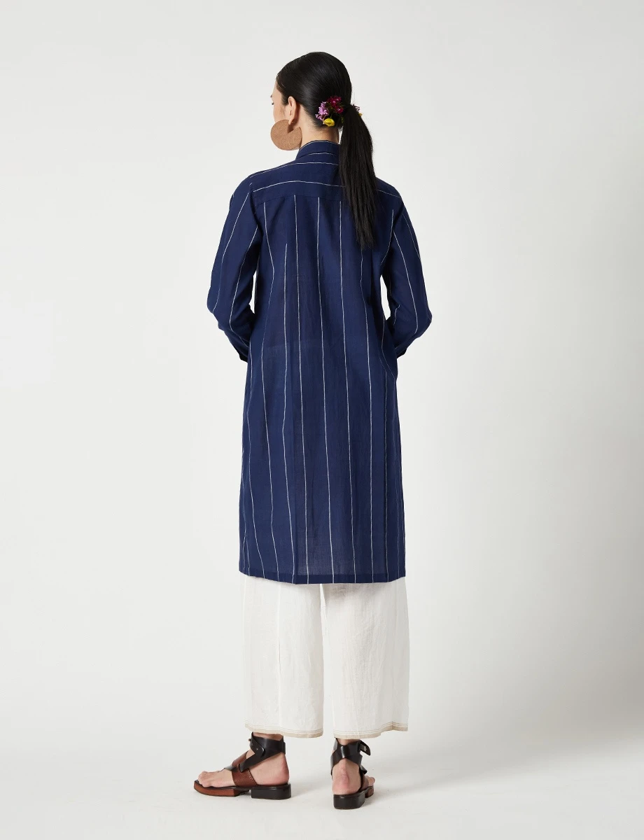 Blue Eden Smocked Dress Tunic 6 Blue Eden Smocked Dress Tunic - Image 4