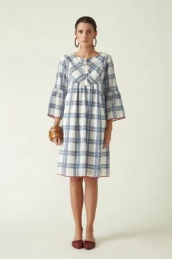 Ivory Cotton Willie Dress With Yoke -Ethereal Styles 4sb1152