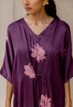 Violet Dramatic Poppy Tie Dress -Ethereal Styles 5 11497