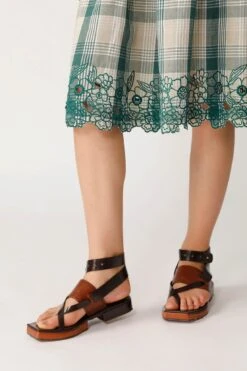 Green Punta Check Dress -Ethereal Styles 5 13796