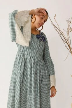 Green Dulcet Pleated Dress -Ethereal Styles 5 13799