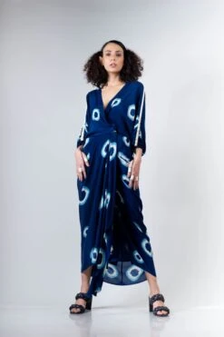 Blue Polka Kk Dress Elasticated -Ethereal Styles 5 13866