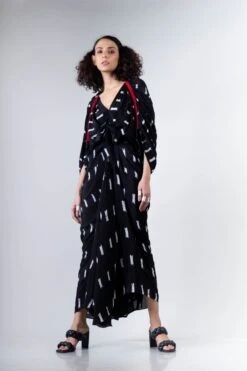 Black Raindrop Knotted Kk Dress -Ethereal Styles 5 13875