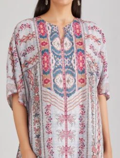 Multicolor Printed Kaftaan Dress -Ethereal Styles 5 8770