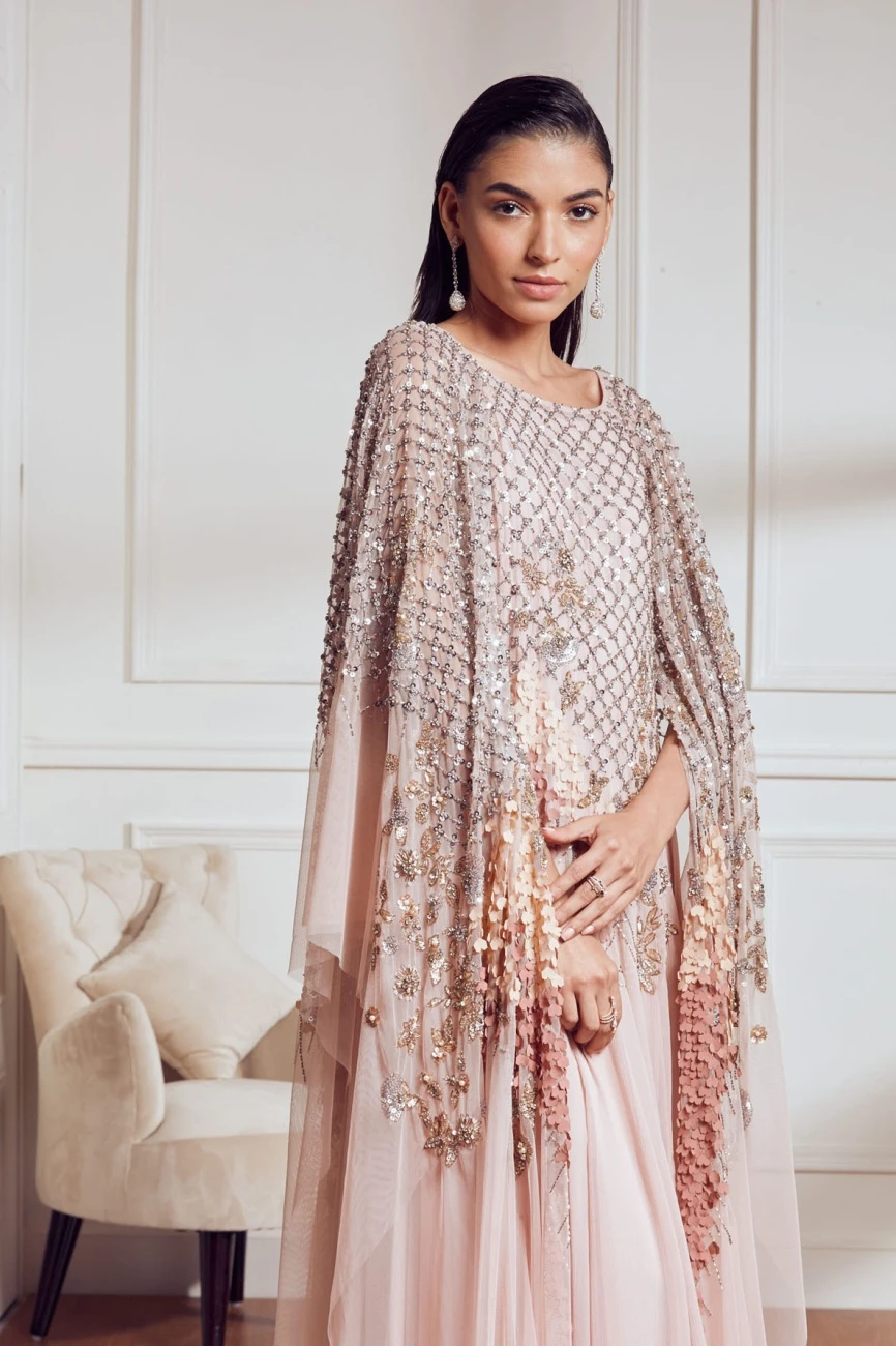 Blush Cherry Blossom Kaftan Dress 8 Blush Cherry Blossom Kaftan Dress - Image 6
