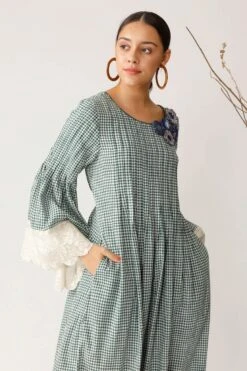 Green Dulcet Pleated Dress -Ethereal Styles 6 5252