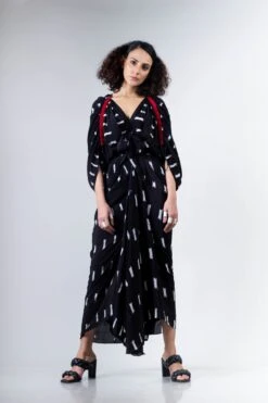 Black Raindrop Knotted Kk Dress -Ethereal Styles 6 5279