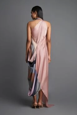 Pebble Asymmetric Draped Dress -Ethereal Styles aair120pebb