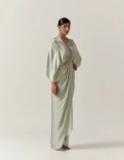 Mint Hammered Satin Dress -Ethereal Styles aair240mint2
