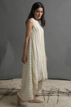 Ivory Captivating Corded Dress -Ethereal Styles ahmsfd026 3