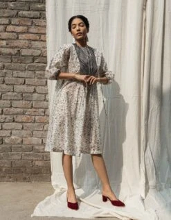 Gardenia Drawstring Dress + Slip -Ethereal Styles ahmss230123