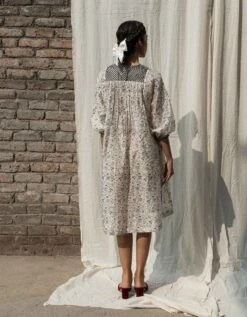 Gardenia Drawstring Dress + Slip -Ethereal Styles ahmss23012b