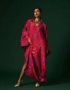 Clematis Dress With Cape -Ethereal Styles ak13002