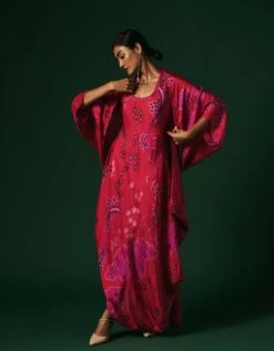 Clematis Dress With Cape -Ethereal Styles ak13004