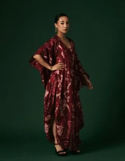 Calendula Dress With Cape -Ethereal Styles ak13013