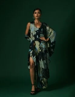 Aconite Dress With Cape -Ethereal Styles ak13103