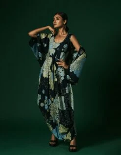 Aconite Dress With Cape -Ethereal Styles ak13104