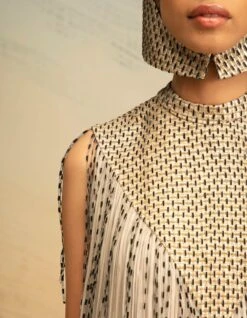 Grey And Yellow Collared And Gathered Chiffon Maxi Dress 10 Grey And Yellow Collared And Gathered Chiffon Maxi Dress -Ethereal Styles akaw22ldr144