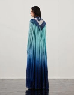 Glass Fringed Gathered Kaftan Dress -Ethereal Styles akaw23kaf11b