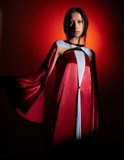 Metallic Crescent Satin Kaftan Dress 8 Metallic Crescent Satin Kaftan Dress -Ethereal Styles akaw23kaf63