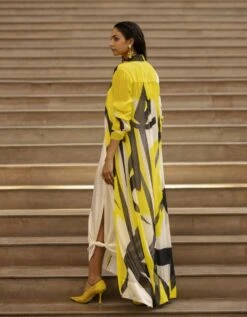 Abstract Print Jacket With Slip Dress -Ethereal Styles akok325b