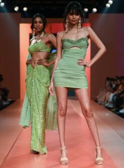 Solid Sage Green Mirror Dress -Ethereal Styles am0342