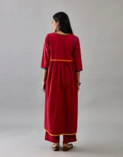 Red Handloom Cotton Kurta Set Dress 15 Red Handloom Cotton Kurta Set Dress -Ethereal Styles ap05ab