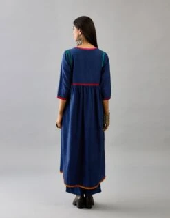 Blue Handloom Cotton Kurta Set Dress -Ethereal Styles ap05bb