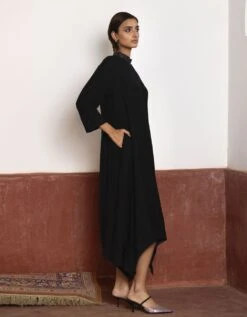 Blue & Black Sally Jacket With Dress -Ethereal Styles asyblkrmnset3