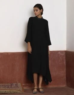 Blue & Black Sally Jacket With Dress -Ethereal Styles asyblkrmnset4