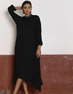 Blue & Black Sally Jacket With Dress -Ethereal Styles asyblkrmnset5