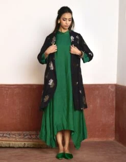 Black & Green Sally Jacket With Dress -Ethereal Styles asygrnrmnset2