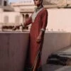 Parcha Maroon Kaftaan Dress 1 Parcha Maroon Kaftaan Dress -Ethereal Styles av239r1