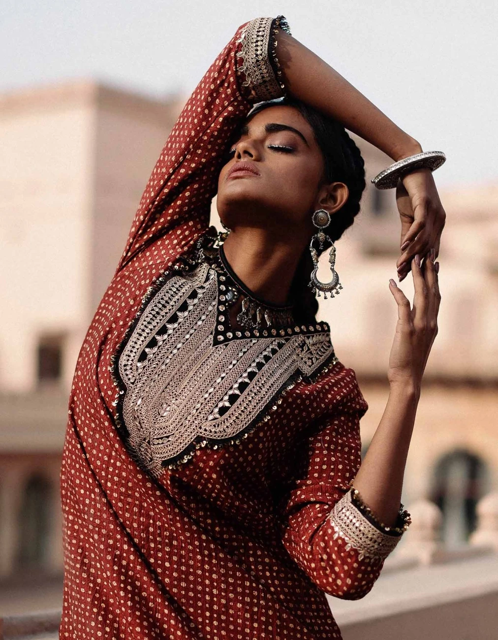 Parcha Maroon Kaftaan Dress 5 Parcha Maroon Kaftaan Dress - Image 3