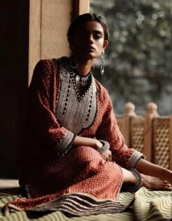 Parcha Maroon Kaftaan Dress 11 Parcha Maroon Kaftaan Dress -Ethereal Styles av239r4