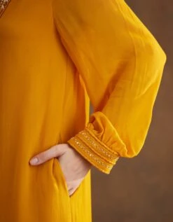 Ochre Maxi Dress -Ethereal Styles aw23nkdr113