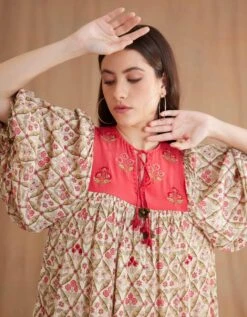 Bespoke Hand Embroidered Dress -Ethereal Styles aw23nkdr174