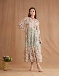 Bespoke Tier Midi Dress -Ethereal Styles aw23nkdr303