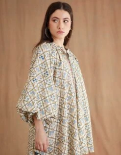 Bespoke Gathered Neck Shirt Dress -Ethereal Styles aw23nkshdr023