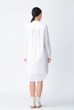White Texture At Yoke Dress Tunic 9 White Texture At Yoke Dress Tunic -Ethereal Styles b 14556