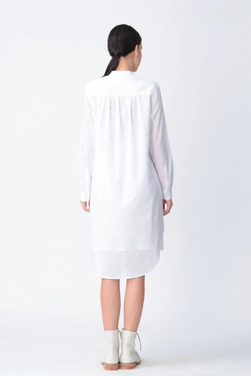White Texture At Yoke Dress Tunic 6 White Texture At Yoke Dress Tunic - Image 4