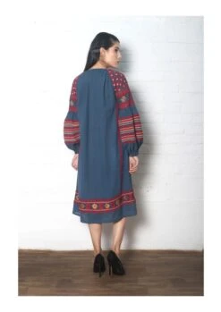 Blue Kala Cotton Dress Kurta -Ethereal Styles b 22115